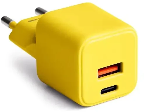 COLORUM laidinis įkroviklis USB-A + USB-C PD 30W CLS30-AC-05 xYellow