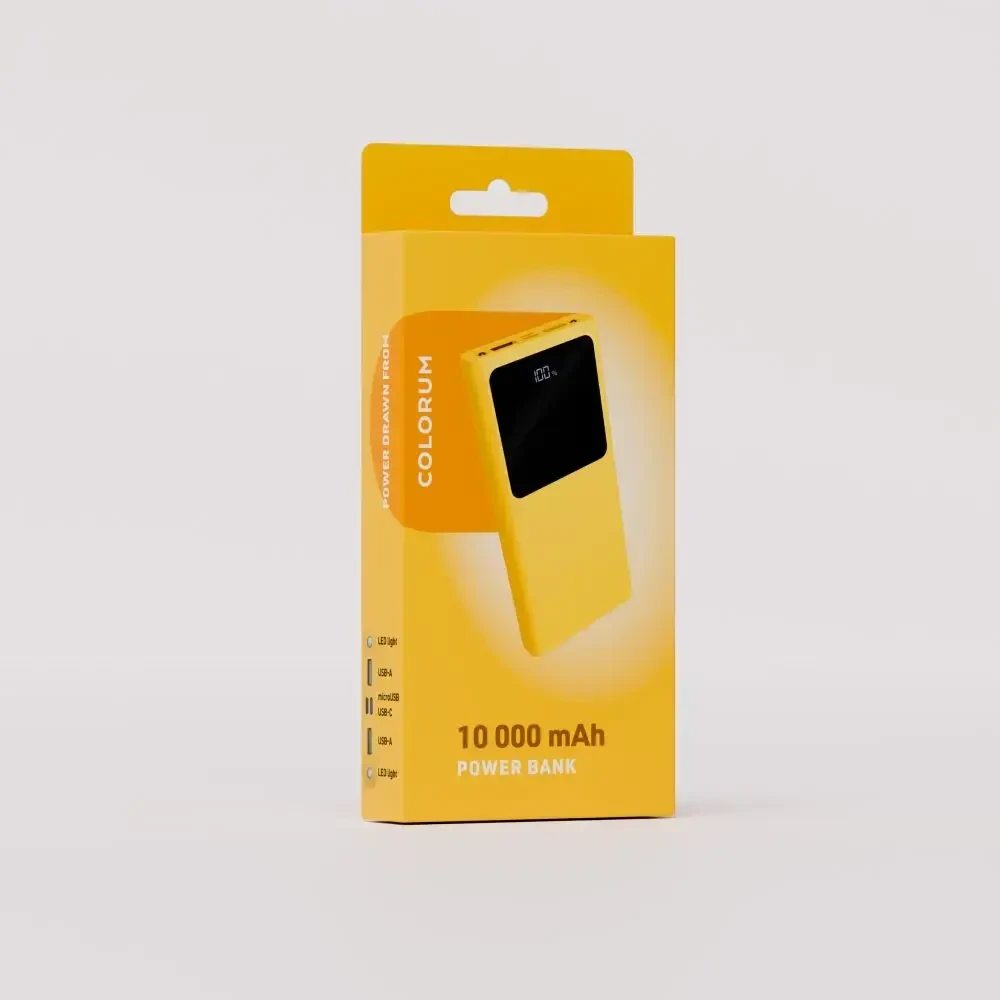 COLORUM maitinimo blokas 10 000 mAh CPB10-05 x Geltona