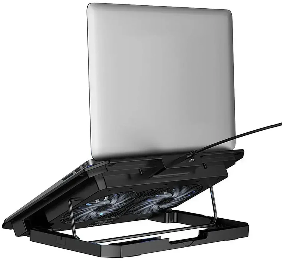 Cooling stand regulated for laptop 2 x USB A LED Hoco GA4 juodas