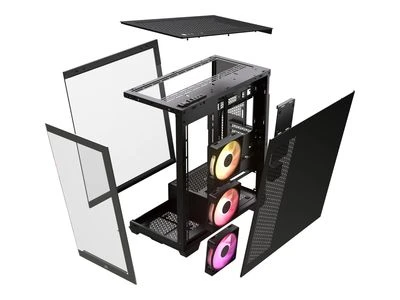 „Corsair“ kompiuterio korpusas | „iCUE LINK 3500X RGB“ | Juodas | Mid-Tower | ATX
