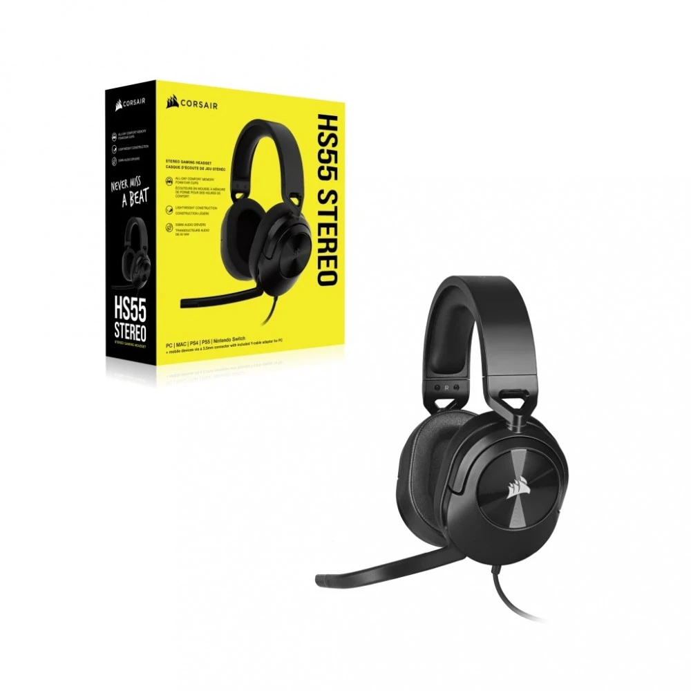 Ausinės Corsair Memory Corsair HS55  Stereo, Juodos