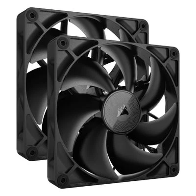 Corsair iCUE LINK RX140 Series, PWM korpuso ventiliatorius 2er Pack – 140mm, juodos spalvos
