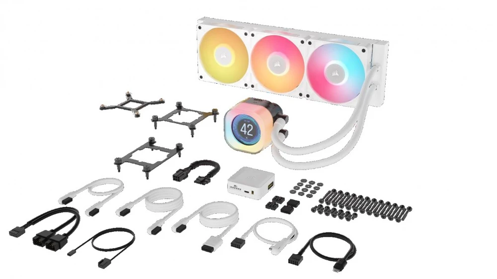 Corsair iCUE LINK Titan 360 RX LCD RGB CW-9061026-WW Baltas
