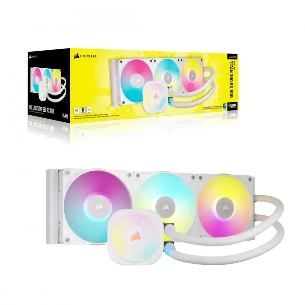 Corsair iCUE LINK Titan 360 RX RGB Baltas CW-9061021-WW