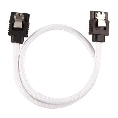 „Corsair Premium SATA“ kabelis su įdėklu, baltas 30 cm, 2 vnt. pakuotėje