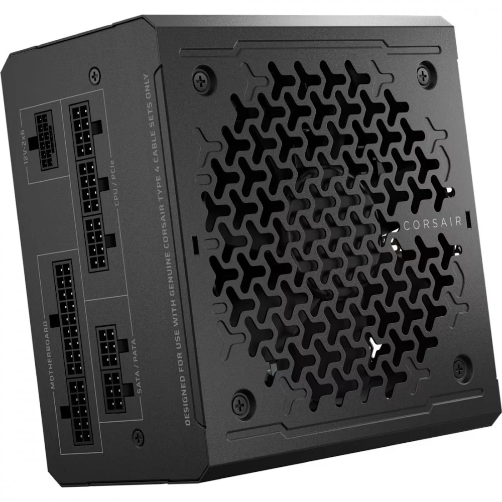 CORSAIR RMe serijos RM750e 750 vatų ATX 3.1 PCIe 5.1 Cybenetics Gold sertifikuotas visiškai modulinis maitinimo šaltinis