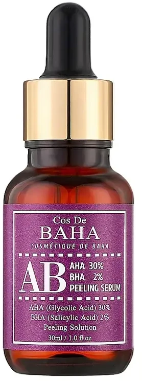 Cos De BAHA AHA 30% BHA 2% Peeling Serum (AB) - giliai šveičiantis serumas, 30 ml