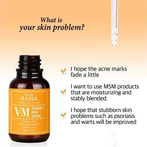 COS DE BAHA Vitamin C MSM Serum (VM) - veido serumas, 30 ml