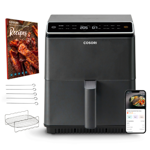 Gruzdintuvė Cosori Dual Blaze airfrier, tamsiai pilka
