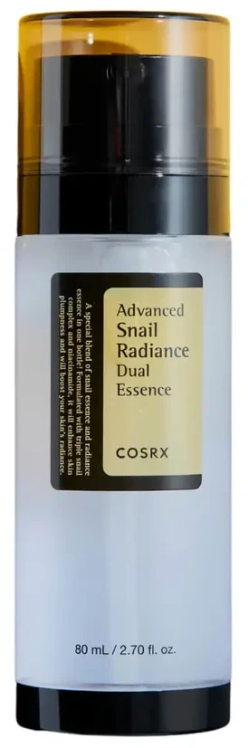 COSRX Skin emulsija su sraigių sekretu (Advanced Snail Radiance Dual Essence) 80 ml
