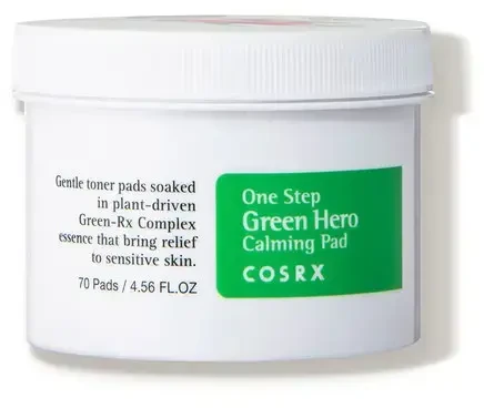 COSRX One Step Green Hero Calming Pad Raminantys valomieji vatos diskeliai, 70 vnt