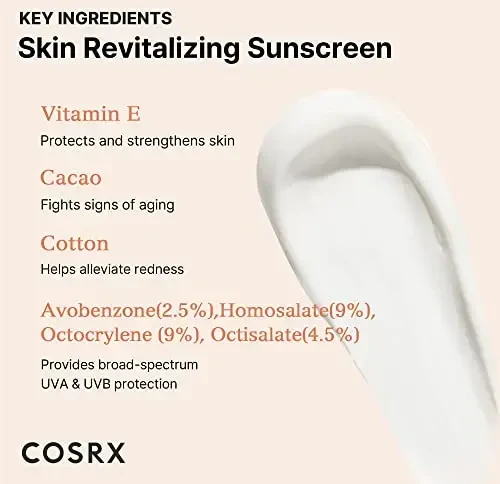 COSRX Vitalizuojantis kremas nuo saulės su vitaminu E SPF 50+ (Vitalizing Sunscreen) 50 ml