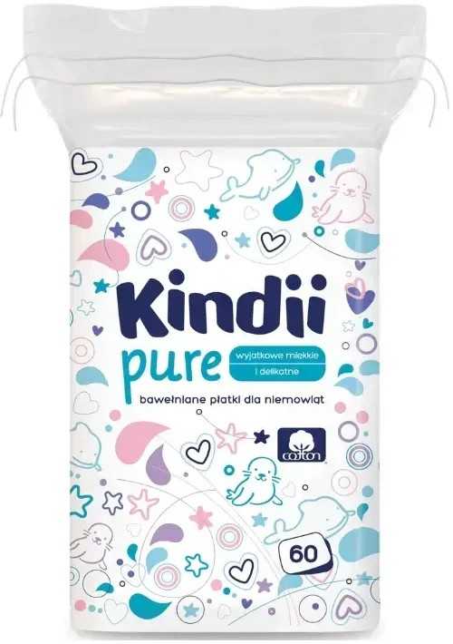 Kosmetikos įklotai Kindii Baby Sensitive 60 vnt.