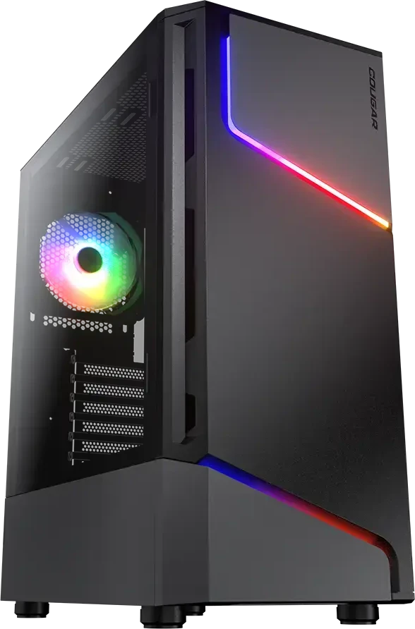 COUGAR MX360 RGB kompiuterio korpusas, vidutinio dydžio bokštas, Juodas