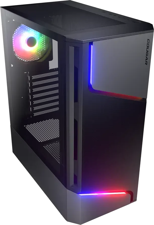 COUGAR MX360 RGB kompiuterio korpusas, vidutinio dydžio bokštas, Juodas