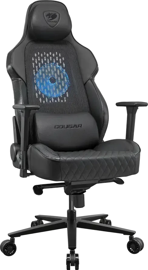 Cougar žaidimų kėdė NxSys Aero, Juoda spalva