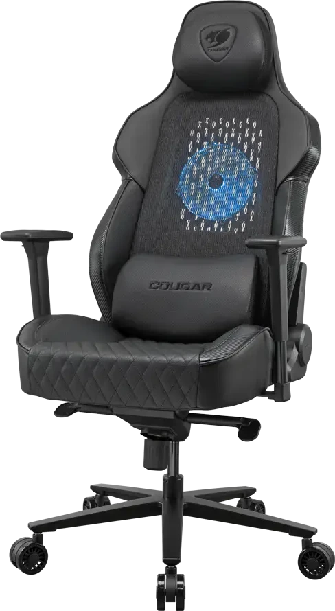 Cougar žaidimų kėdė NxSys Aero, Juoda spalva