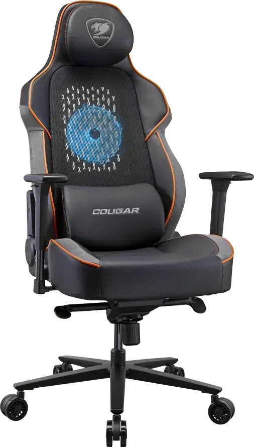 Cougar žaidimų kėdė NxSys Aero, Juoda / oranžinė spalva