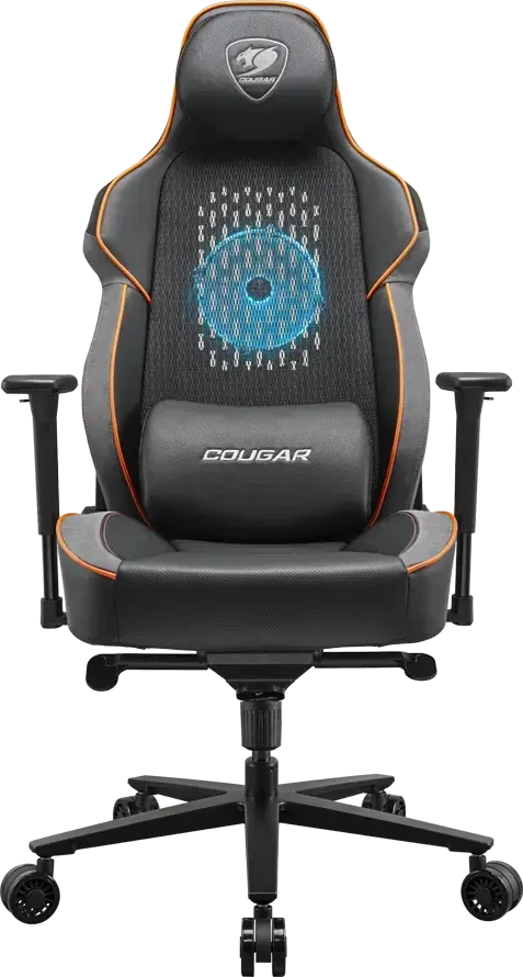 Cougar žaidimų kėdė NxSys Aero, Juoda / oranžinė spalva