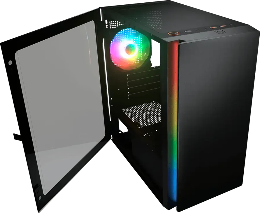 COUGAR Purity RGB kompiuterio korpusas, Mini Tower, Juodas