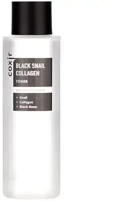 Coxir Juodas Snail Collagen Toneris stangrinamasis veido tonikas, 150 ml
