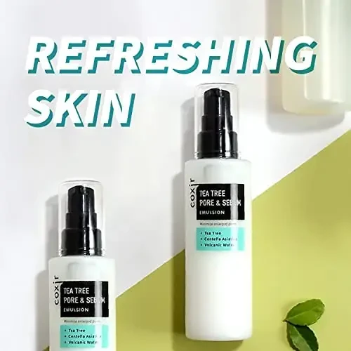 Coxir Tea Tree Pore & Sebum Emulsion emulsija su arbatmedžio ekstraktu riebiai odai kontroliuoti, 100 ml