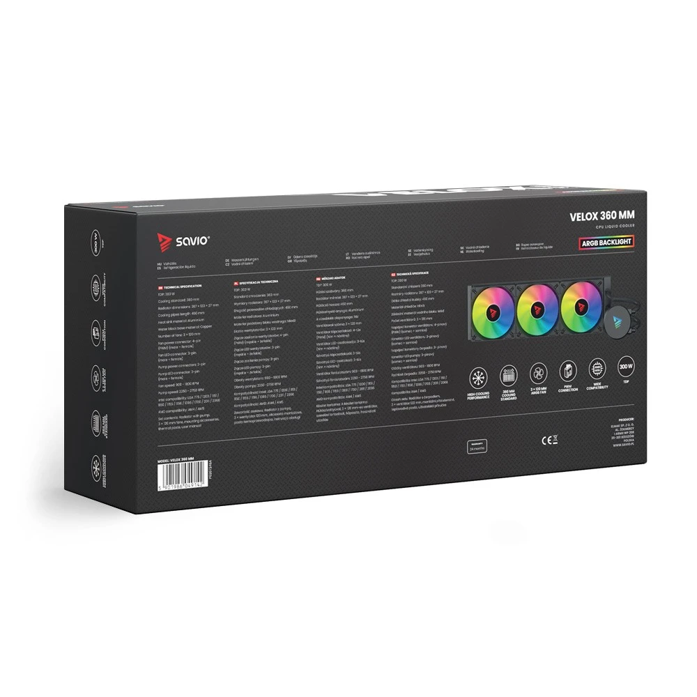 Savio Velox 360 mm ARGB