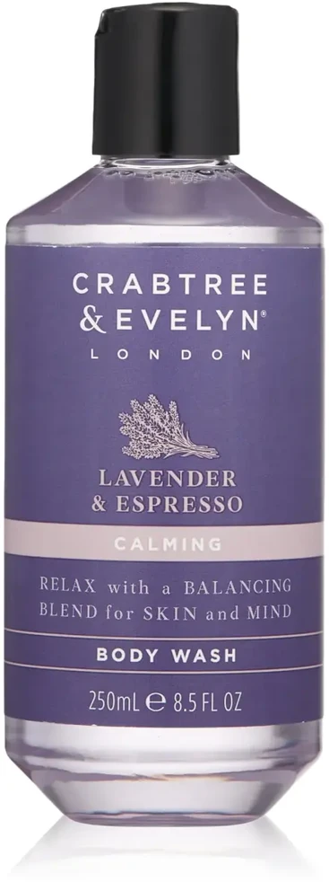 Crabtree & Evelyn Lavender & Espresso Calming Kūno prausiklis, 250 ml