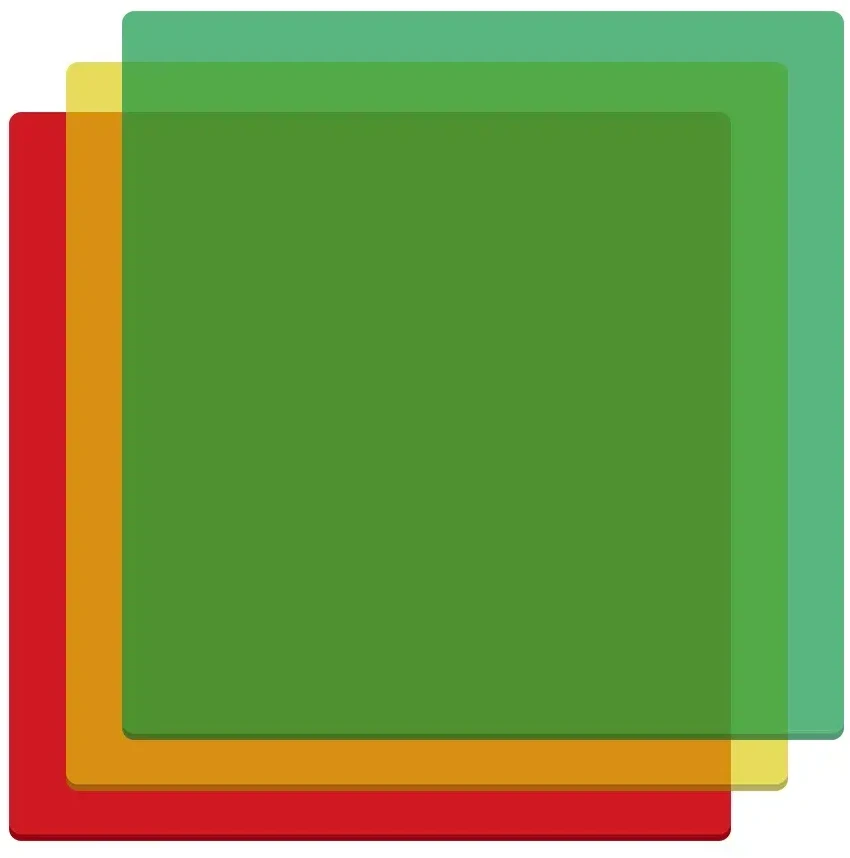 Skaidraus akrilo plokštelės lazeriniam graveriui 300x300x3mm 10vnt 3 spalvos (raudona, geltona, žalia) CREALITY