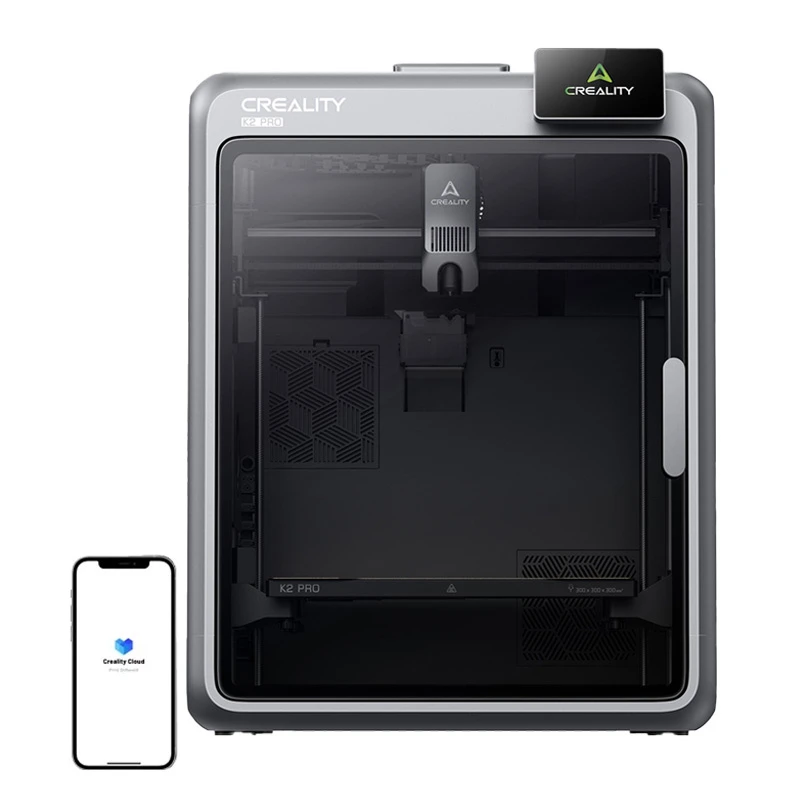 Creality K2 Pro 3D spausdintuvas su valdymo ekranu