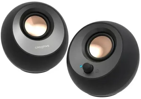 Kompiuterio kolonėlės Creative Głośniki do komputera Pebble 2.0 V3 juoda juodas Bluetooth 5.0 USB-C