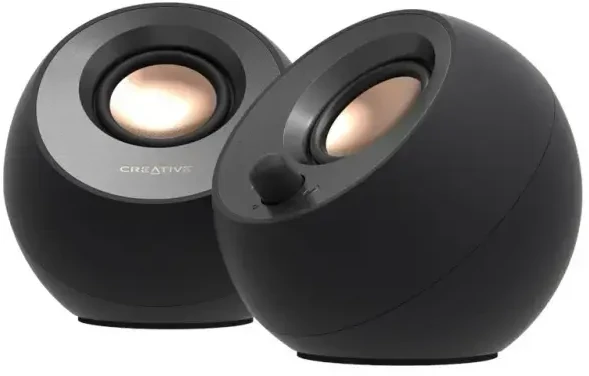 Kompiuterio kolonėlės Creative Głośniki do komputera Pebble 2.0 V3 juoda juodas Bluetooth 5.0 USB-C
