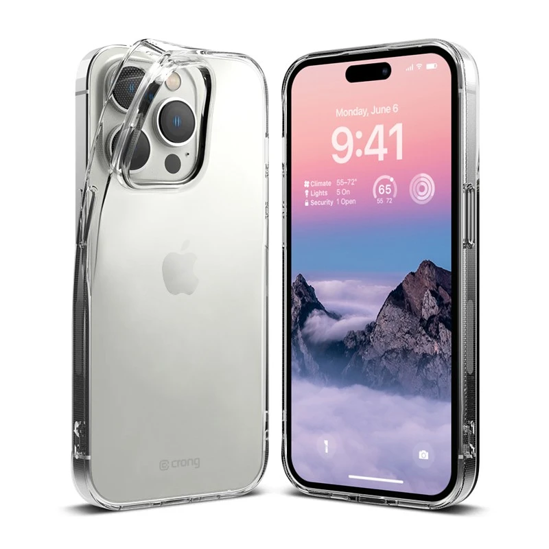 Crong Crystal Slim dėklas skirtas Apple iPhone 14 Pro Clear