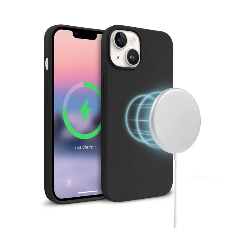 Crong Color Cover Magnetic dėklas skirtas Apple iPhone 14 / 13 Juodas