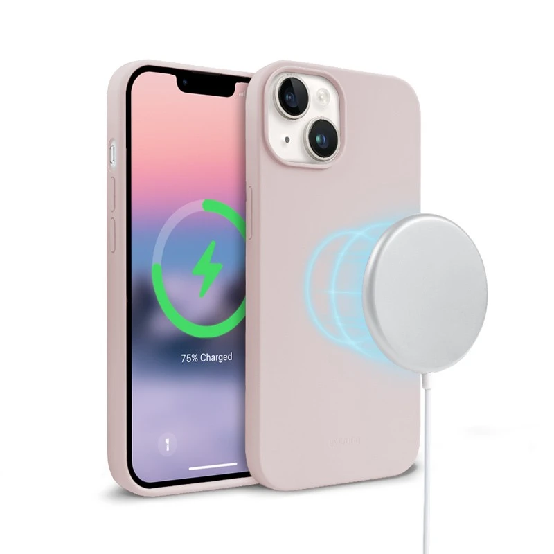 Crong Color Cover Magnetic dėklas skirtas Apple iPhone 14 / 13 Sand Rožinė