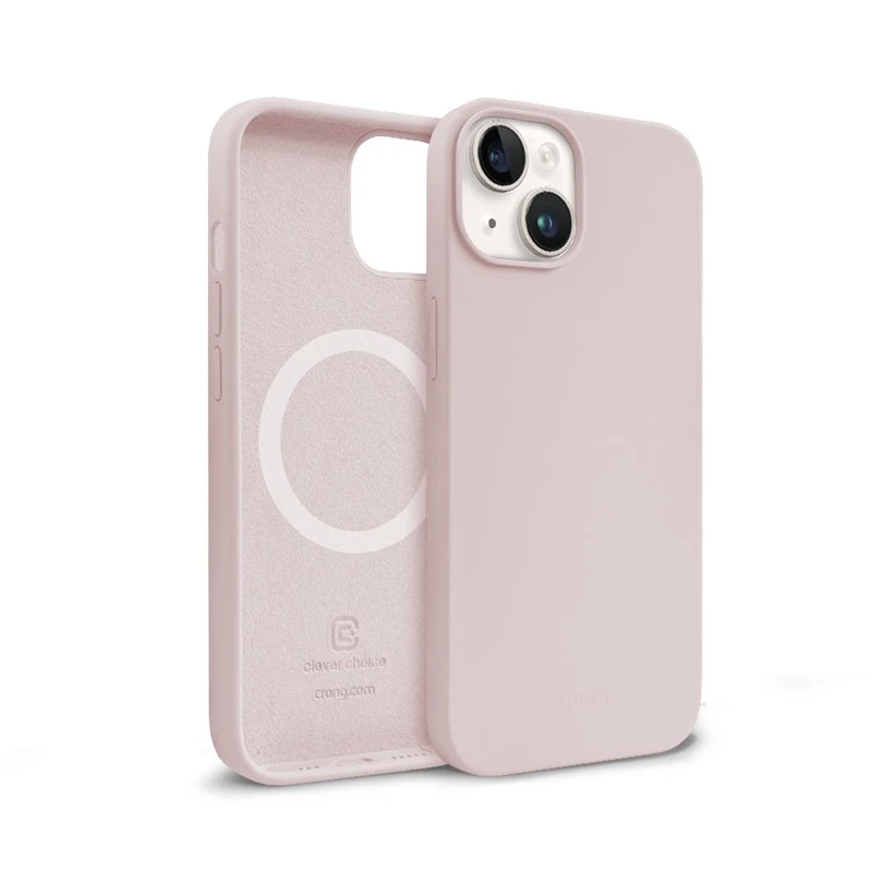 Crong Color Cover Magnetic dėklas skirtas Apple iPhone 14 / 13 Sand Rožinė