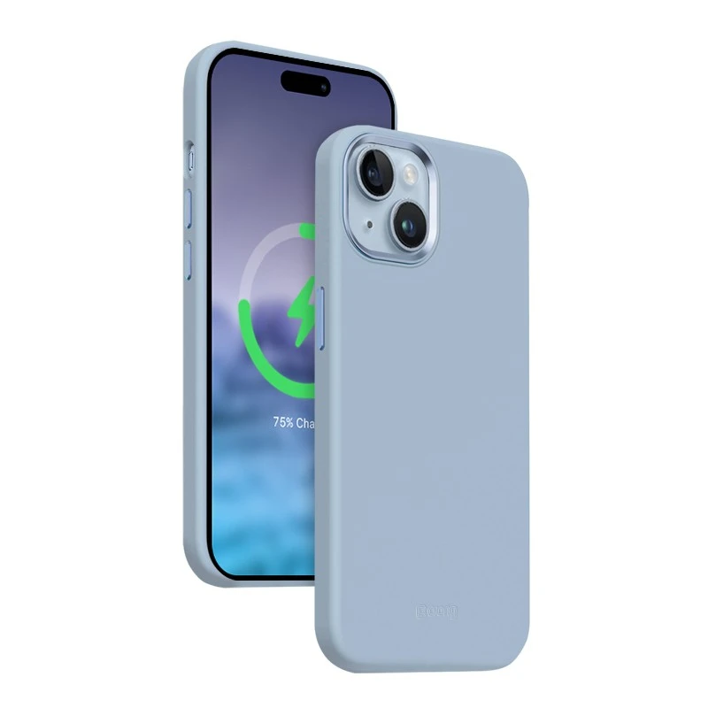 Crong Color Cover LUX Magnetic - Dėklas iPhone 15 Plus MagSafe (mėlyna)