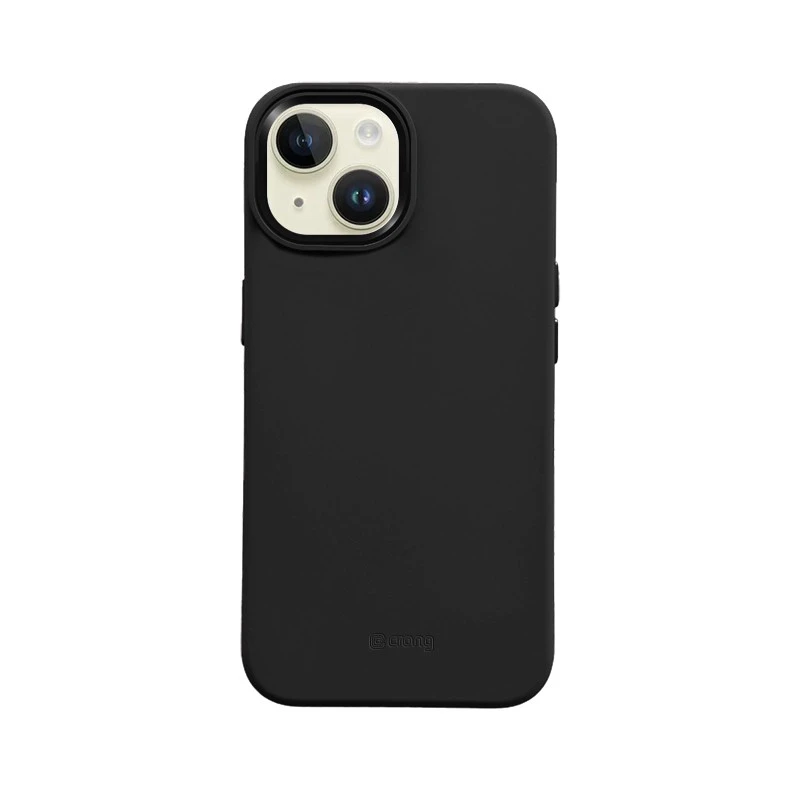 Crong Color Cover LUX Magnetic - Dėklas iPhone 15 Plus MagSafe (juoda)