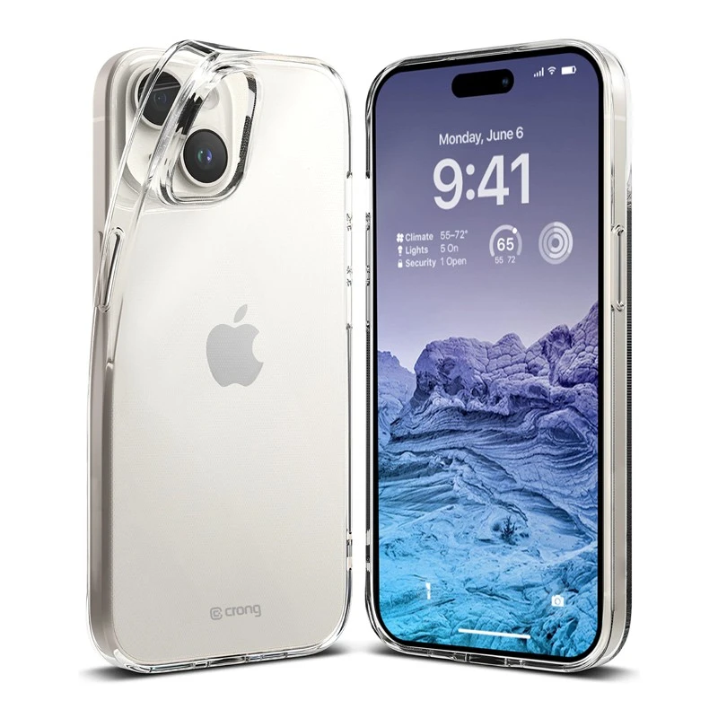 Crong Crystal Slim Cover - dėklas skirtas Apple iPhone 15 Plus Transparent