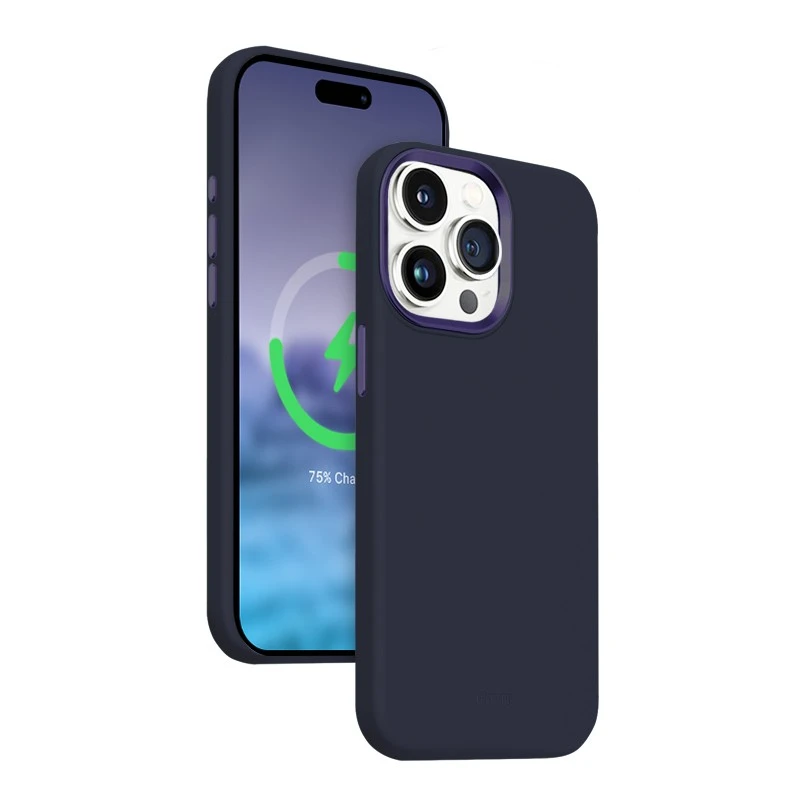 Crong Color Cover LUX Magnetic - dėklas skirtas Apple iPhone 15 Pro MagSafe Navy Mėlyna