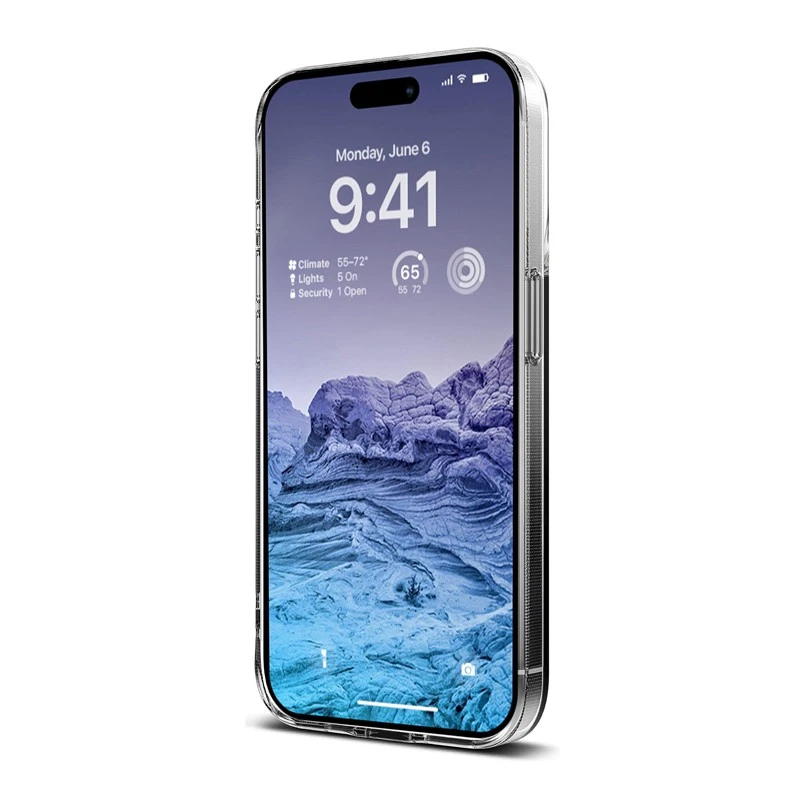 Dėklas Crong Crystal Slim Cover do iPhone 15 Pro Max permatomas