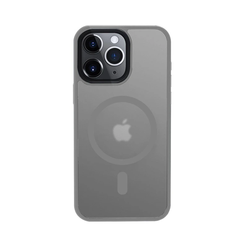 Crong Hybrid Frost MAG Cover - Dėklas iPhone 15 Pro Max MagSafe (pilka)