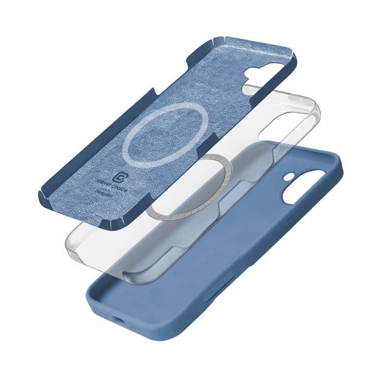 Dėklas Crong Color Cover Magnetic do iPhone 16 MagSafe mėlyna