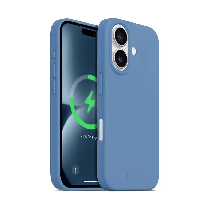 Dėklas Crong Color Cover Magnetic do iPhone 16 MagSafe mėlyna