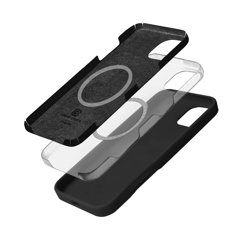 Dėklas Crong Color Cover Magnetic do iPhone 16 Pro juoda