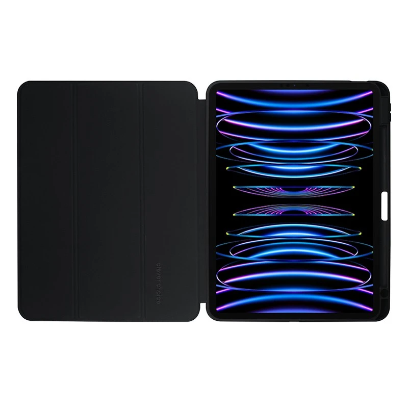 Crong PrimeFolio do iPad Pro 11" (2022-2021) / iPad Air 11” M2 (2024) / iPad Air 10.9” (5-4 gen.) juoda/permatomas