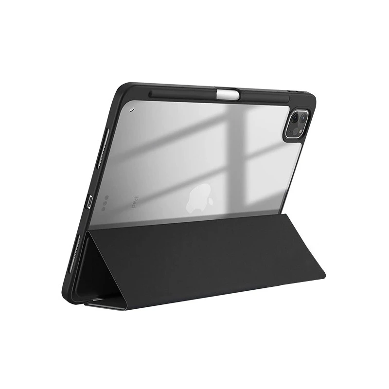 Crong PrimeFolio do iPad Pro 11" (2022-2021) / iPad Air 11” M2 (2024) / iPad Air 10.9” (5-4 gen.) juoda/permatomas