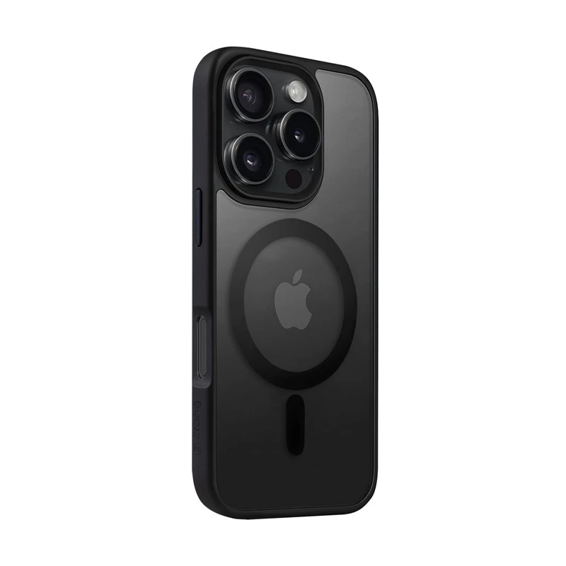 Dėklas Crong Hybrid Frost Mag Cover arba iPhone 16 Pro juoda