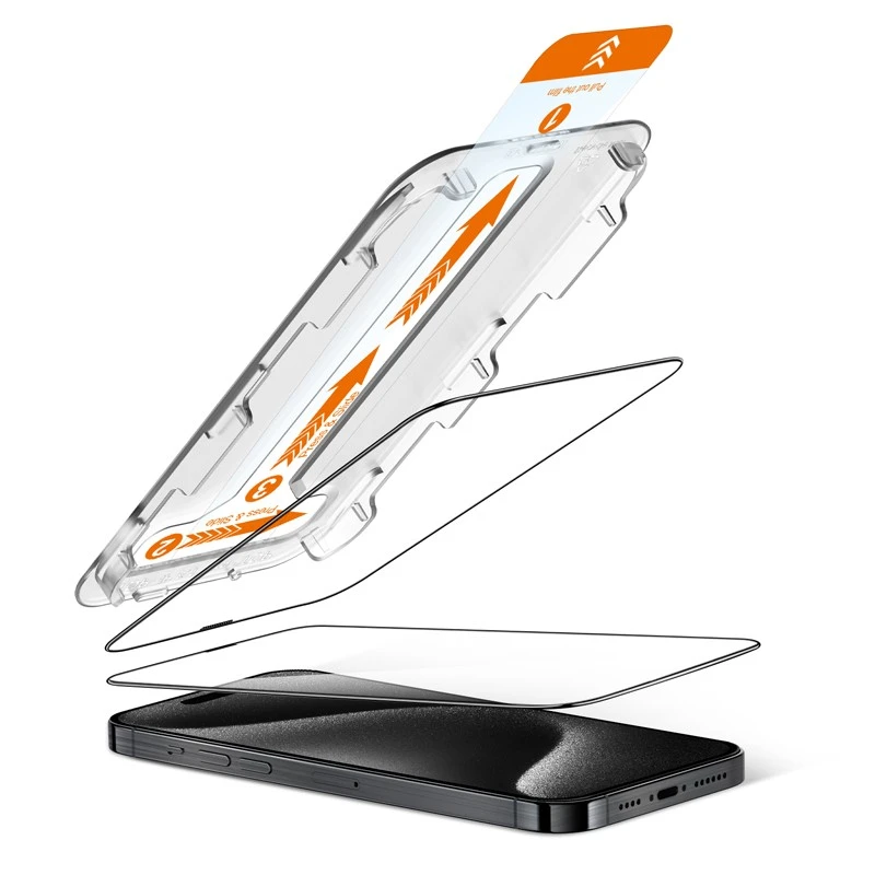 Crong EasyShield 2 vnt. - Apsauginis stiklas skirtas Apple iPhone 15 Pro Max (2 vnt)
