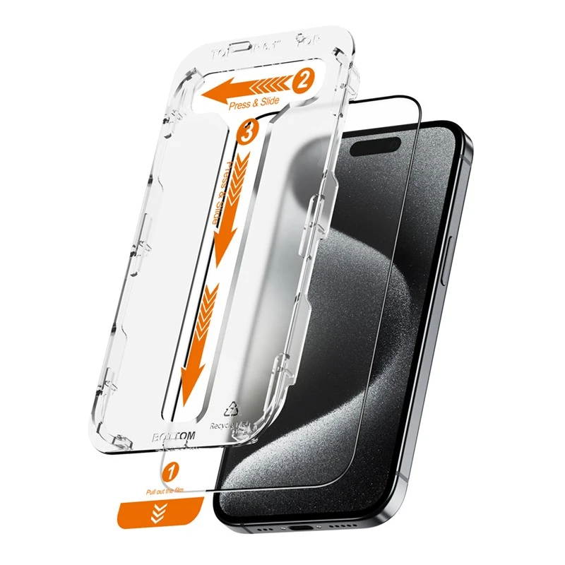 Crong EasyShield 2 vnt. - Apsauginis stiklas skirtas Apple iPhone 15 Pro Max (2 vnt)